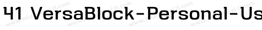 41 VersaBlock-Personal-Use-Only字体转换
